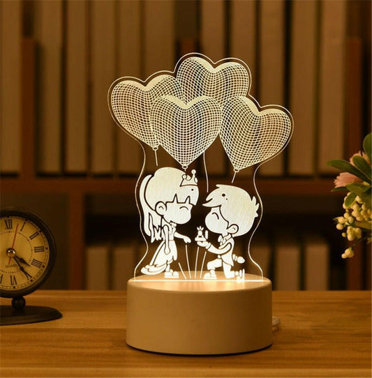 . 3D Night Light LED Table Light – Touch Control, Colorful Illumination - GoTypical