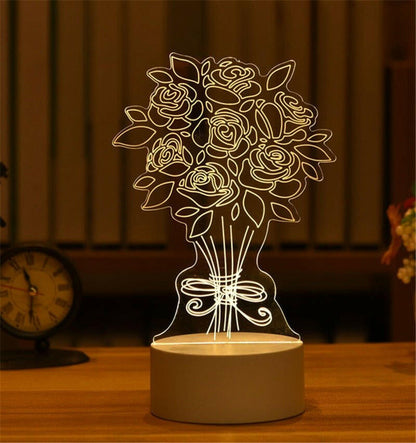 . 3D Night Light LED Table Light – Touch Control, Colorful Illumination - GoTypical