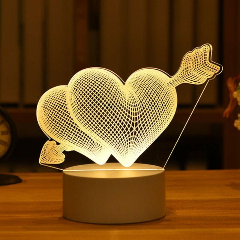 . 3D Night Light LED Table Light – Touch Control, Colorful Illumination - GoTypical