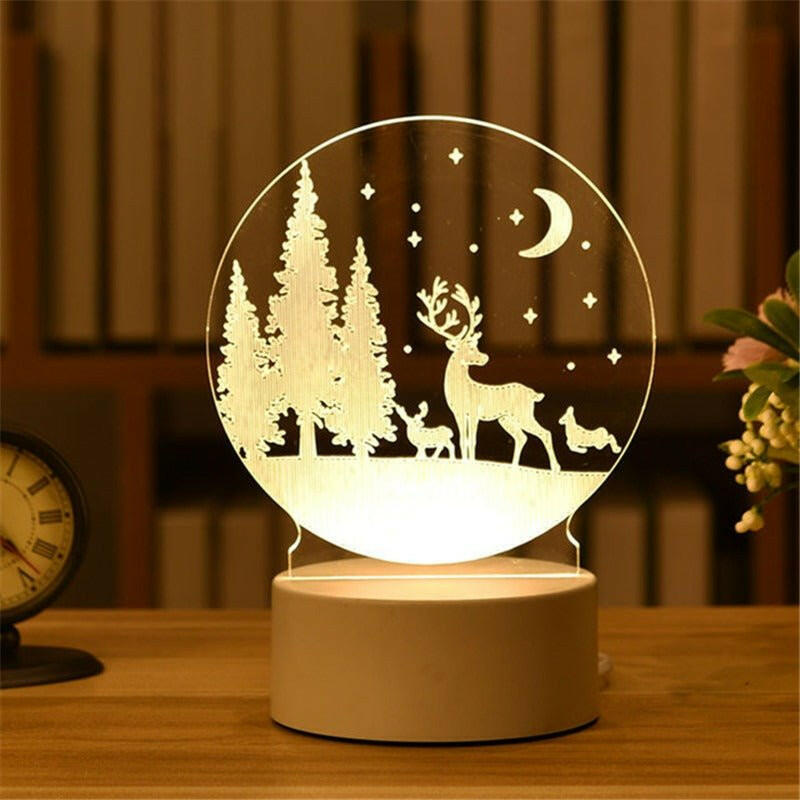 . 3D Night Light LED Table Light – Touch Control, Colorful Illumination - GoTypical