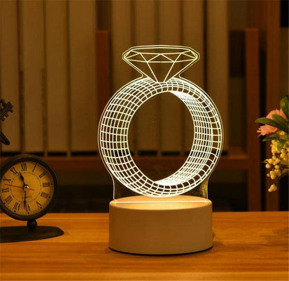 . 3D Night Light LED Table Light – Touch Control, Colorful Illumination - GoTypical