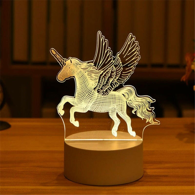 . 3D Night Light LED Table Light – Touch Control, Colorful Illumination - GoTypical