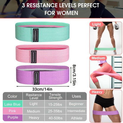 Resistance Bands 3pcs for Legs and Butt – Latex Workout Set - GoTypical