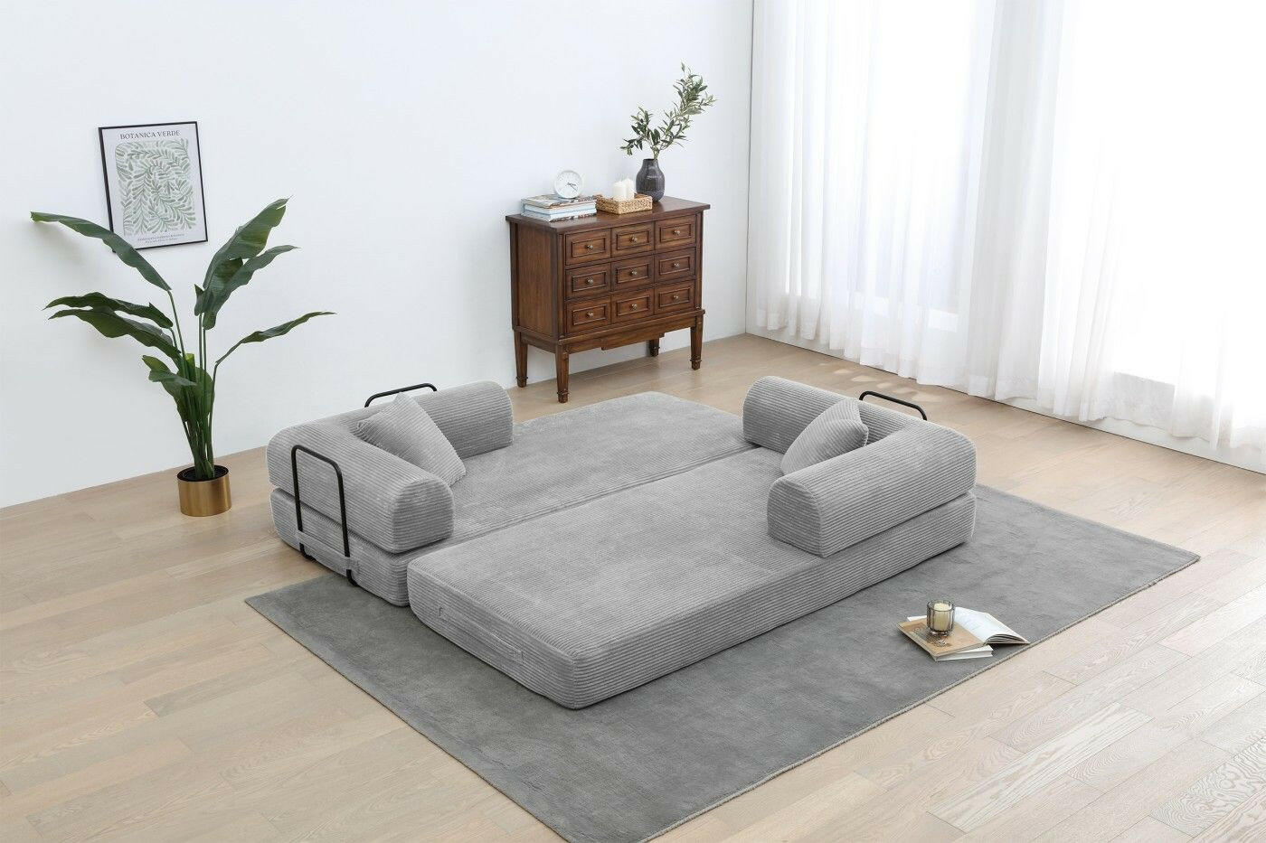 4 - in - 1 Convertible Sofa Bed - 77.9 Inch Modular Floor Couch - GoTypical