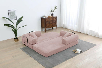4 - in - 1 Convertible Sofa Bed - 77.9 Inch Modular Floor Couch - GoTypical