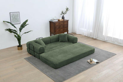 4 - in - 1 Convertible Sofa Bed - 77.9 Inch Modular Floor Couch - GoTypical