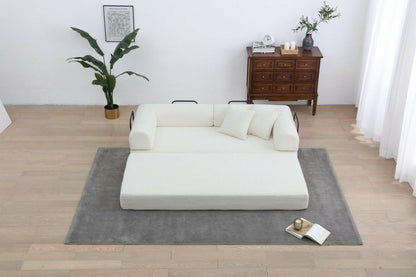 4 - in - 1 Convertible Sofa Bed - 77.9 Inch Modular Floor Couch - GoTypical
