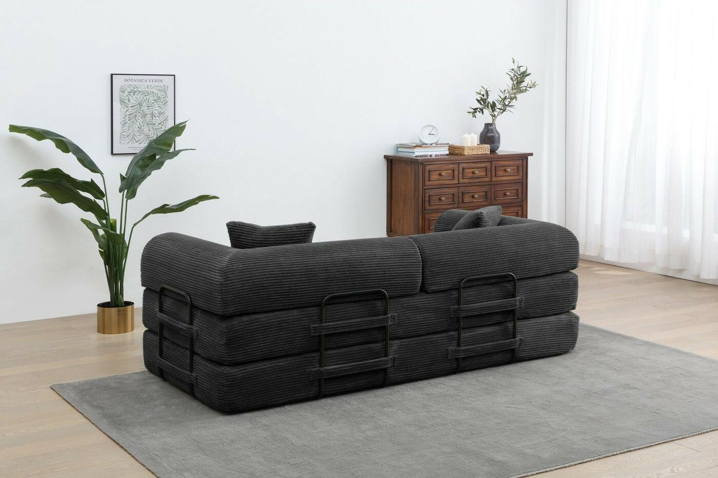 4 - in - 1 Convertible Sofa Bed - 77.9 Inch Modular Floor Couch - GoTypical