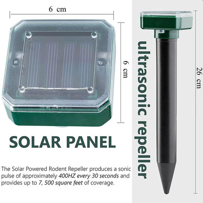 . Solar Powered Ultrasonic Outdoor Rodent Repeller – Waterproof - GoTypical