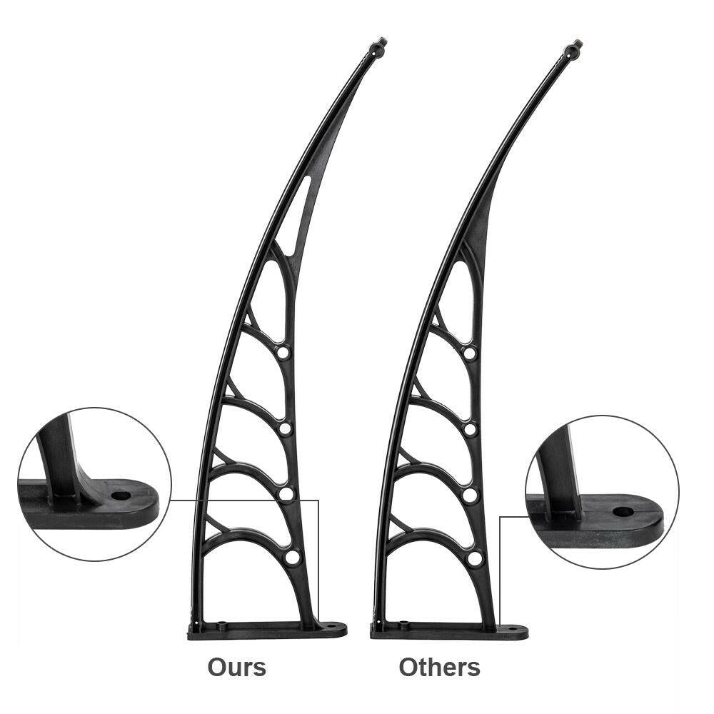 Polycarbonate Door Awning 40x40 – Clear Weather-Resistant Canopy - GoTypical
