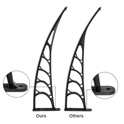 Polycarbonate Door Awning 40x40 – Clear Weather-Resistant Canopy - GoTypical