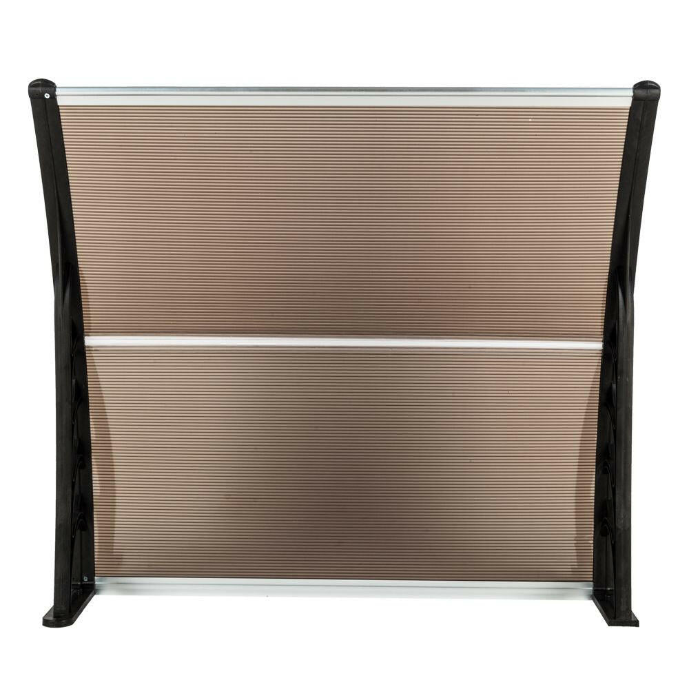 Polycarbonate Door Awning 40x40 – Clear Weather-Resistant Canopy - GoTypical
