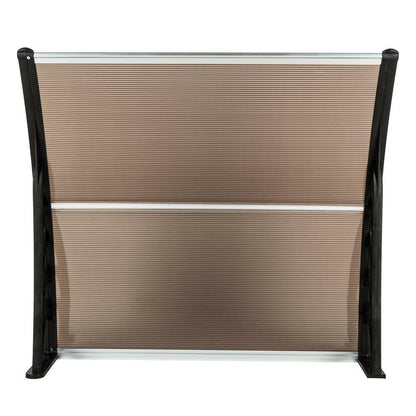 Polycarbonate Door Awning 40x40 – Clear Weather-Resistant Canopy - GoTypical
