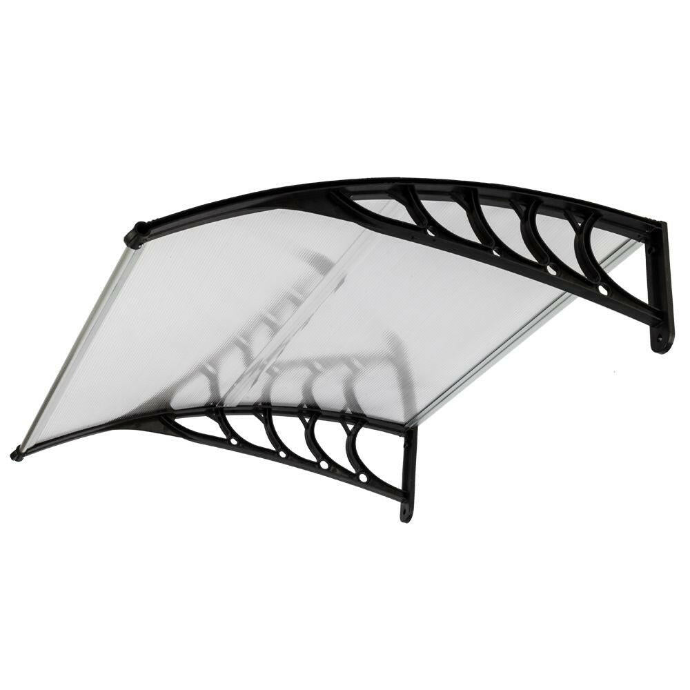 Polycarbonate Door Awning 40x40 – Clear Weather-Resistant Canopy - GoTypical