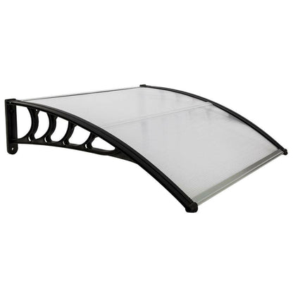 Polycarbonate Door Awning 40x40 – Clear Weather-Resistant Canopy - GoTypical