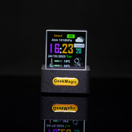 New Trend Mini Transparent WiFi Weather Clock Creative Gift Desktop Decoration Display.