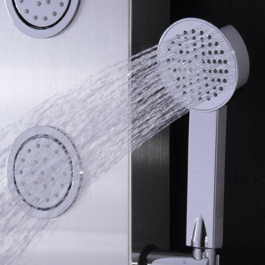 . 47 Inch Stainless Steel Shower Panel with Massage Jets - GoTypical