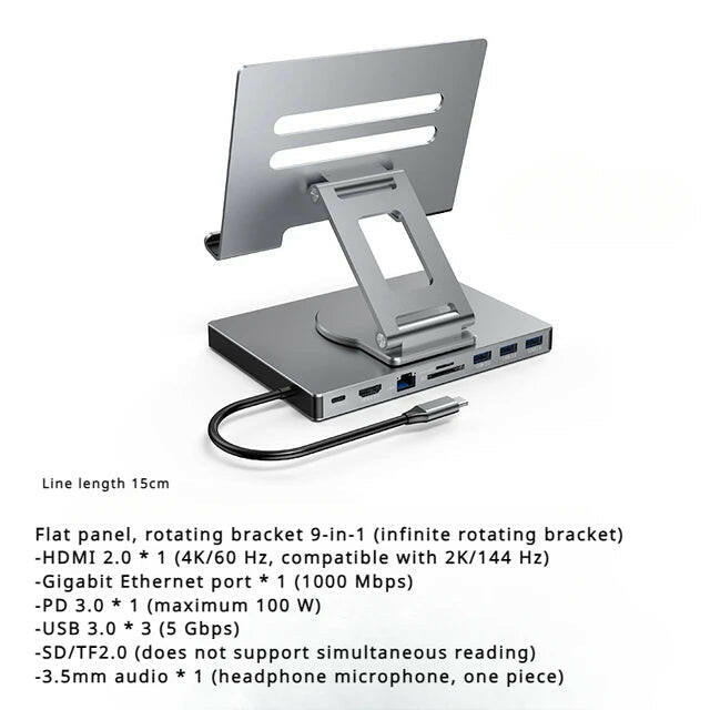 . 4K 60Hz USB 3.0 Type-C Docking Station – Gigabit Ethernet Hub - GoTypical