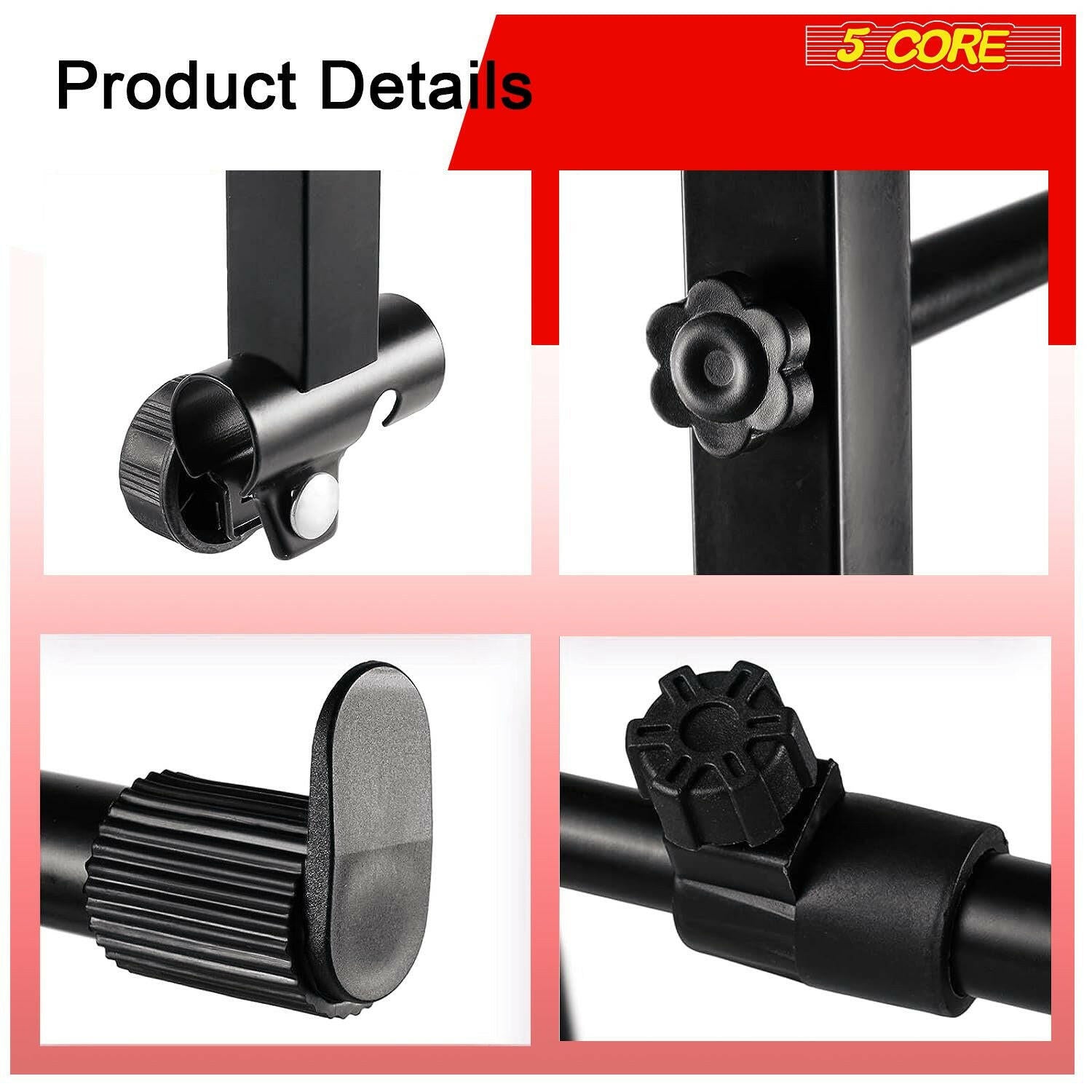 5 Core 2-Tier Adjustable Keyboard Stand Extension – Black Metal Adapter - GoTypical