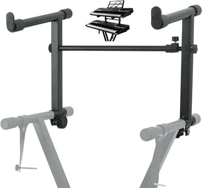 5 Core 2-Tier Adjustable Keyboard Stand Extension – Black Metal Adapter - GoTypical