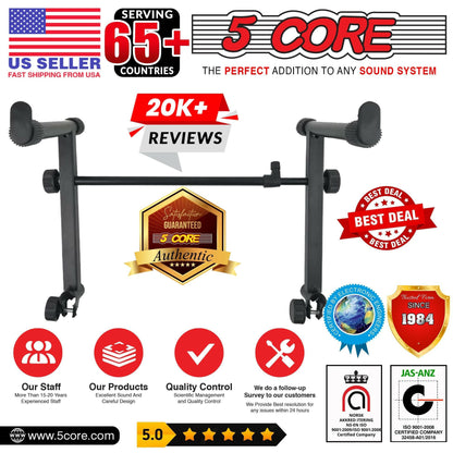 5 Core 2-Tier Adjustable Keyboard Stand Extension – Black Metal Adapter - GoTypical