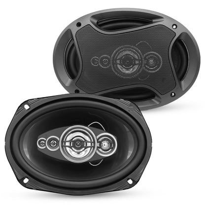 5 Core 6x9 Car Speaker Pair 800W 4Ohm 2 Way Coaxial Speaker w Super Tweeter Universal Fit for Cars Stereo Easy Installation High Performance Sound System for Clear Sound & Deep Bass - CS 69 2W - GoTypical