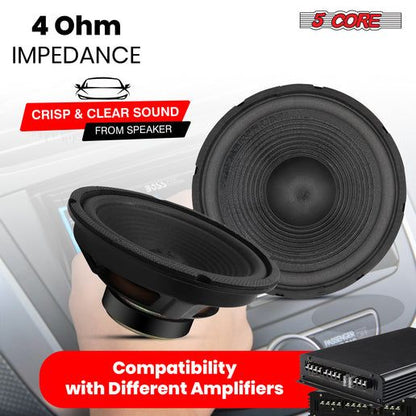 5 Core 8 Inch Subwoofer Speaker 1000W Combined Peak 4Ohm Replacement Car Bass Sub Woofer - GoTypical