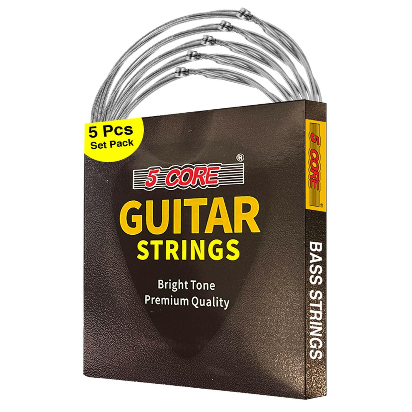 5 Core Bass Guitar Strings – Extra Light Gauge Brass Phosphor Bronze - GoTypical