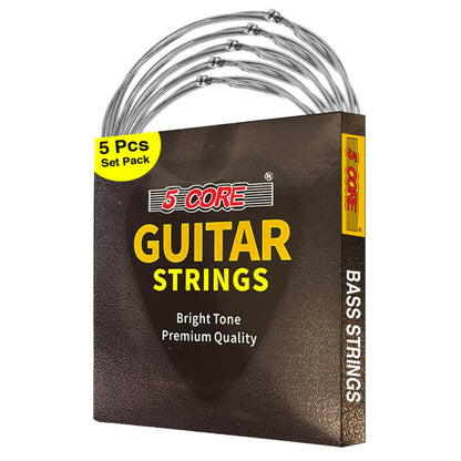5 Core Bass Guitar Strings – Extra Light Gauge Brass Phosphor Bronze - GoTypical