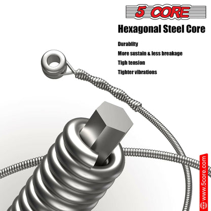 5 Core Bass Guitar Strings – Extra Light Gauge Brass Phosphor Bronze - GoTypical