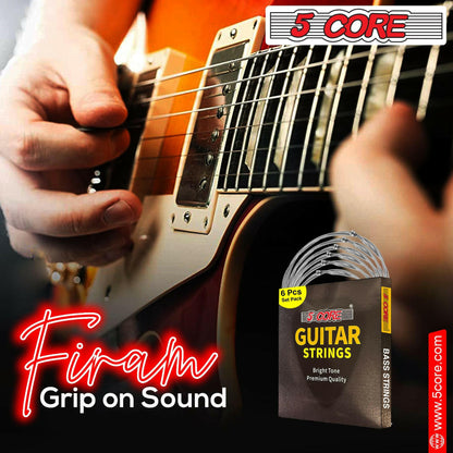 5 Core Bass Guitar Strings – Extra Light Gauge Brass Phosphor Bronze - GoTypical