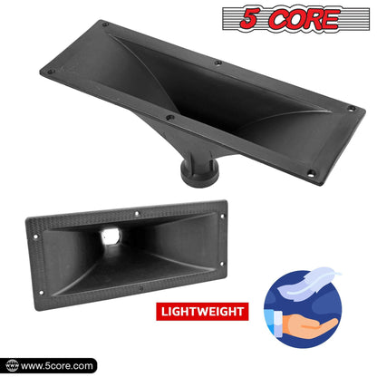 5 Core Horn Speaker Throat – Black ABS 4X10 Inch Weatherproof Waveguide - GoTypical