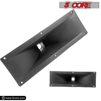 5 Core Horn Speaker Throat – Black ABS 4X10 Inch Weatherproof Waveguide - GoTypical