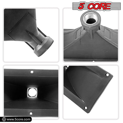 5 Core Horn Speaker Throat – Black ABS 4X10 Inch Weatherproof Waveguide - GoTypical