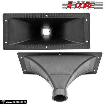 5 Core Horn Speaker Throat – Black ABS 4X10 Inch Weatherproof Waveguide - GoTypical