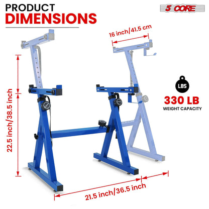 5 Core Adjustable Keyboard Stand – Z Style Blue Heavy Duty 54-88 Keys - GoTypical