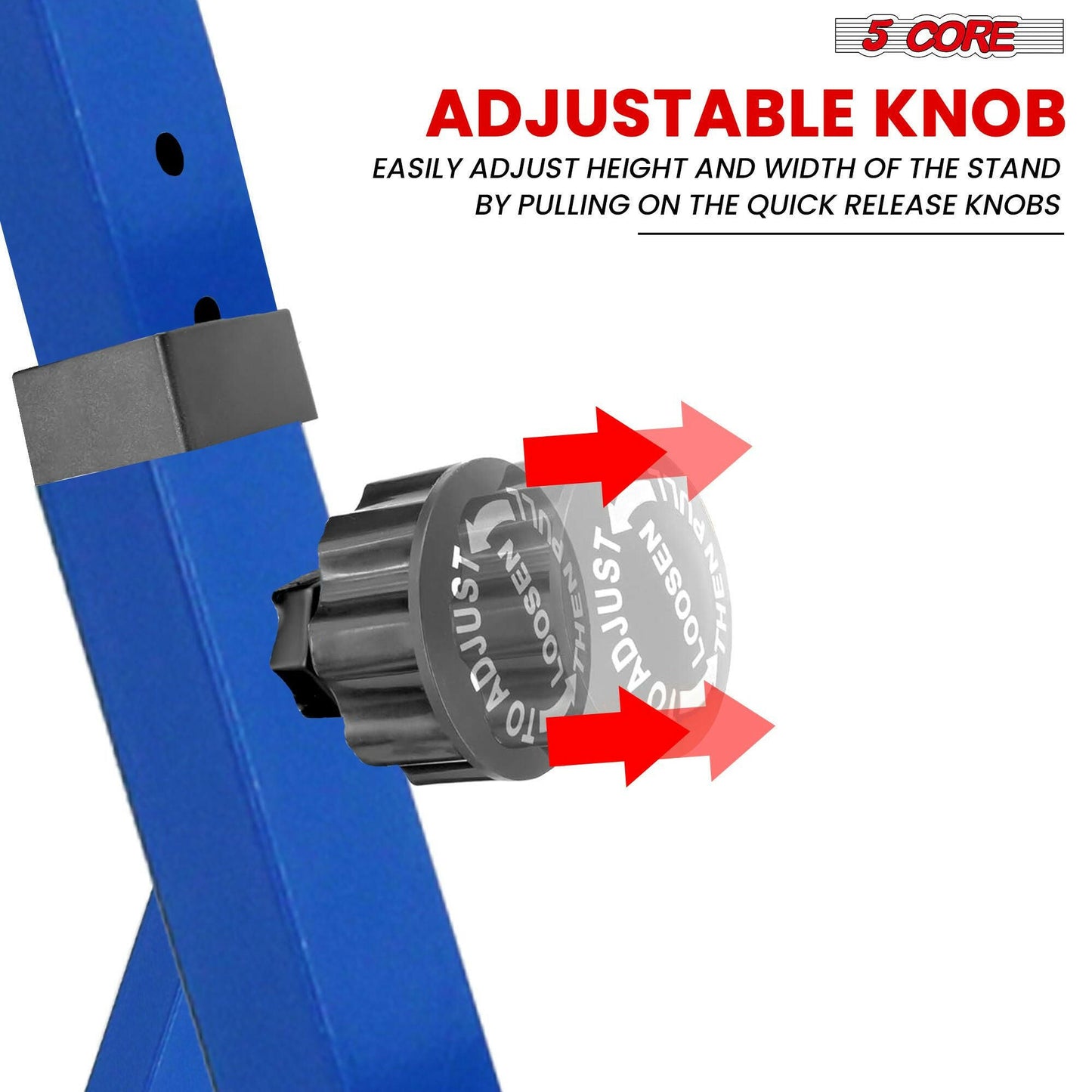 5 Core Adjustable Keyboard Stand – Z Style Blue Heavy Duty 54-88 Keys - GoTypical