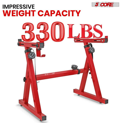 5 Core Adjustable Keyboard Stand – Z Style, Red, Heavy Duty Steel - GoTypical
