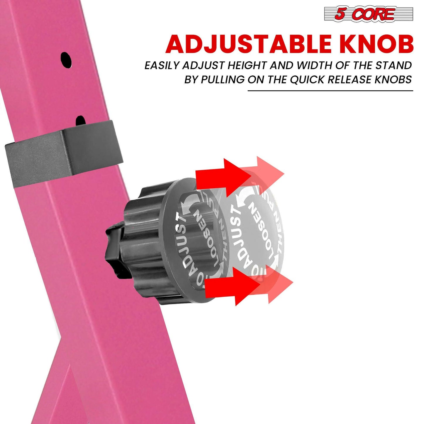 5 Core Adjustable Keyboard Stand – Z Style, Heavy Duty, Baby Pink - GoTypical