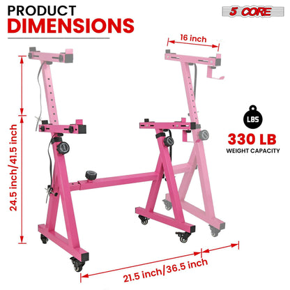 5 Core Adjustable Keyboard Stand – Z Style, Heavy Duty, Baby Pink - GoTypical