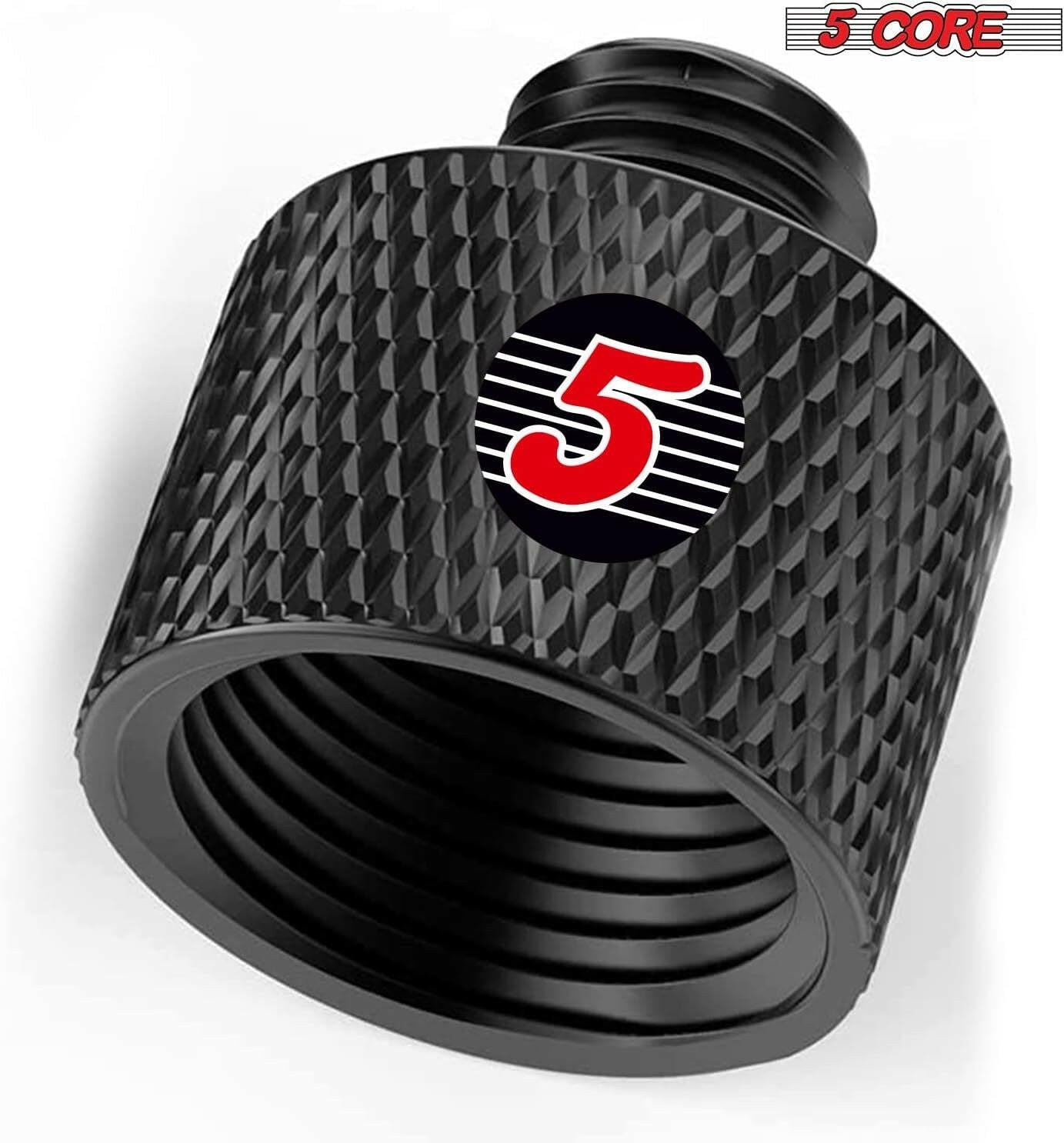 5 Core Mic Stand Adapter – 5/8 Female to 3/8 Male Aluminum, Black, 12pcs - GoTypical