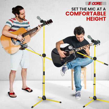 5 Core Adjustable Mic Stand – Dual Mic Holder with Telescoping Boom Arm - GoTypical