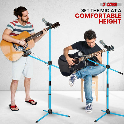 5 Core Adjustable Mic Stand – Dual Mic Holder with Telescoping Boom Arm - GoTypical
