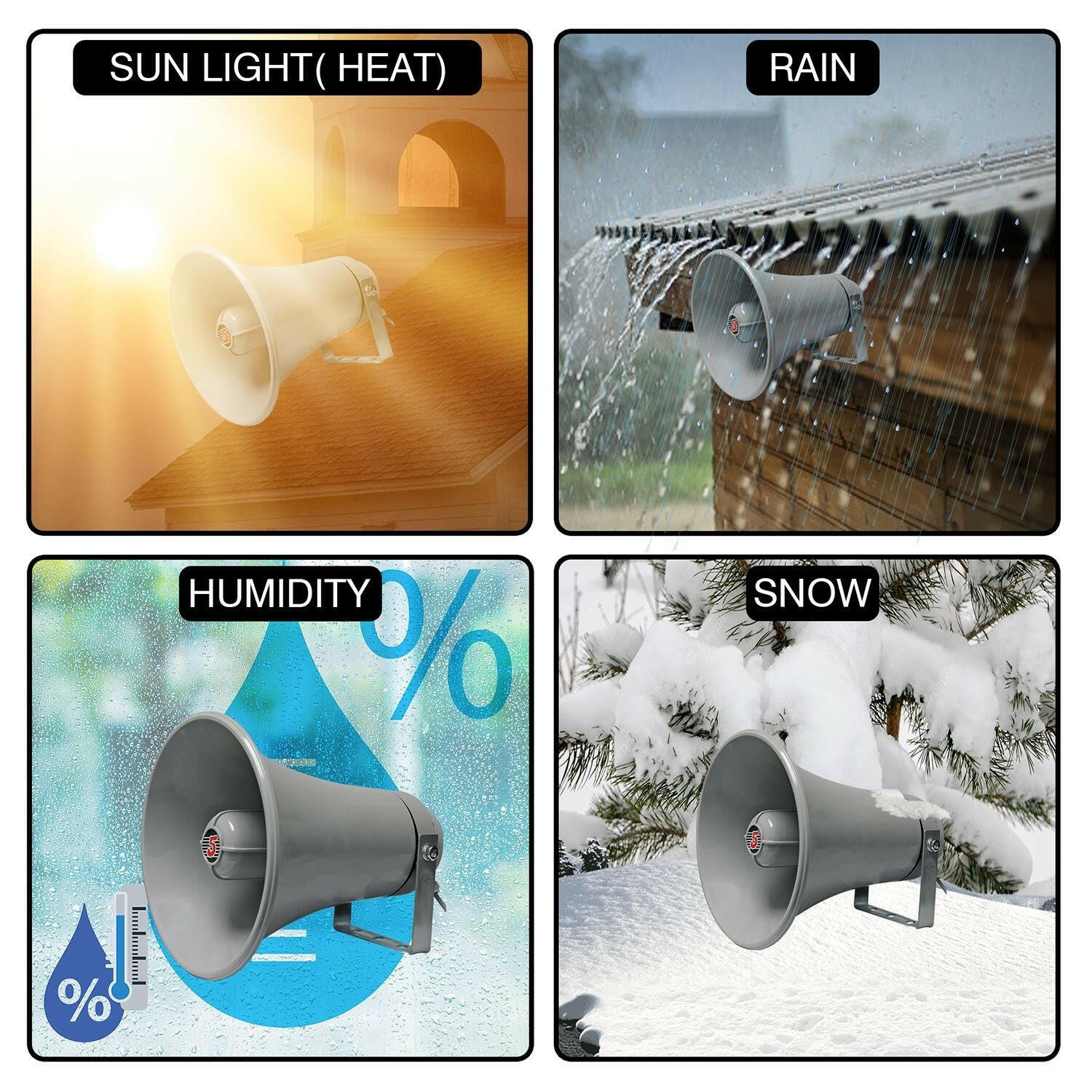 5 Core PA Horn Speaker – 9 Inch 20W 8 Ohm All-Weather Loudspeaker - GoTypical