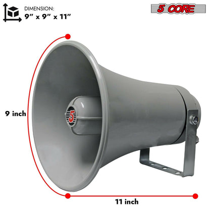 5 Core PA Horn Speaker – 9 Inch 20W 8 Ohm All-Weather Loudspeaker - GoTypical