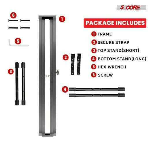 5 Core Heavy Duty Adjustable Keyboard Stand – Double X Style, Black - GoTypical