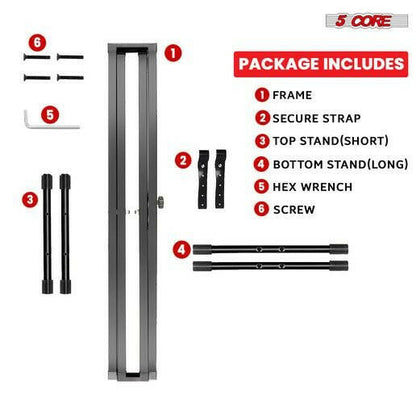 5 Core Heavy Duty Adjustable Keyboard Stand – Double X Style, Black - GoTypical