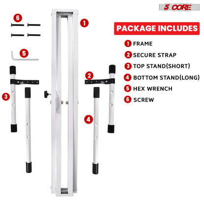 5 Core Heavy Duty Adjustable Keyboard Stand – Double X Style, Black - GoTypical