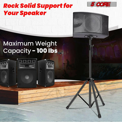 Speaker Stand – Height Adjustable 40-72" PA Tripod with 35mm Insert - GoTypical