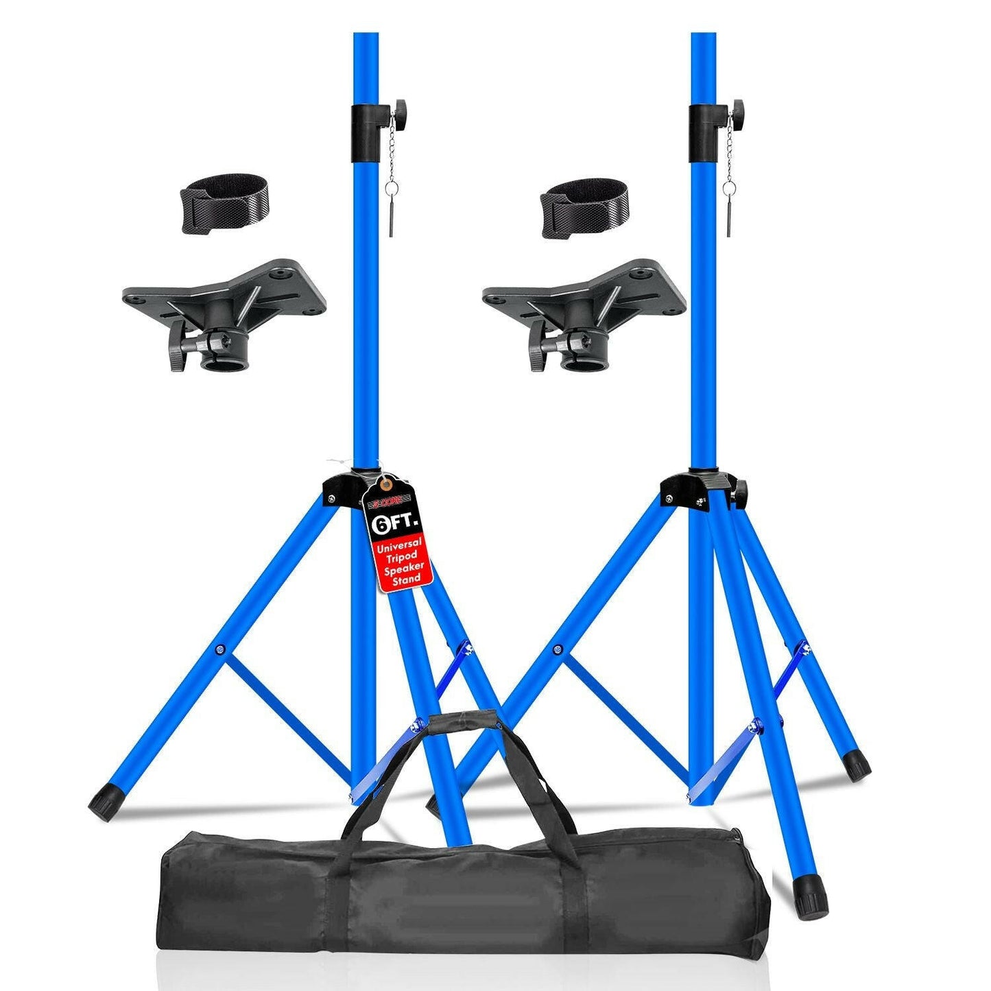 5 Core Adjustable Heavy Duty Tripod Speaker Stand – Up to 72" with Sky Blue Bag - GoTypical